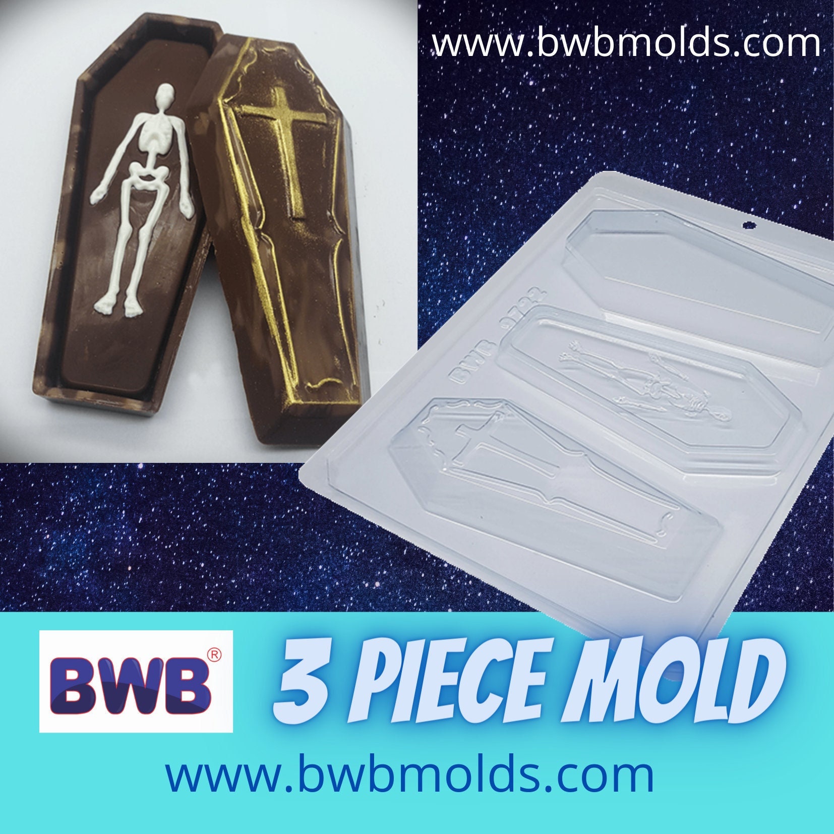 BWB 3D Open High Heel 3PC Chocolate Mold