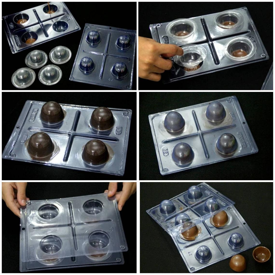 4xBWB 50mm Hot Cocoa Bomb molds. This is a kit with 4 package Etsy
