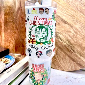 Mischievous Christmas 40oz Tumbler - Stainless Steel With Handle - Classic Holiday fun