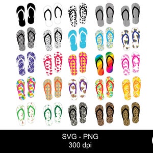 Flip flops svg / flip flops tropical / flip flops silhouette / flip flops clipart / summer flip flops / beach flip flops / beach svg