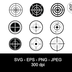 Target svg / bullseye svg / target / shooting target svg / archery target / target png / target clipart / bullseye