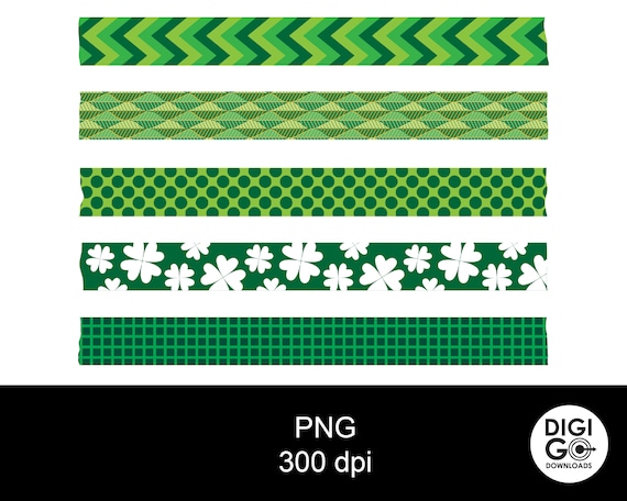 St Patrick's Day Washi Tape Clipart