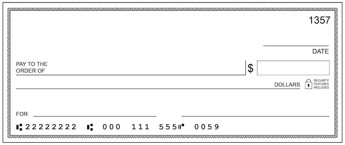 Editable Check Template / Blank Check Template / Editable Etsy