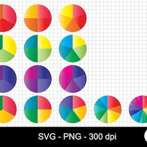 Cirkeldiagram grafiek/cirkeldiagram/cirkeldiagram SVG/cirkeldiagram bundel/gekleurde cirkeldiagram/3 stuk taart/5 stuk taart/10 stuk cirkeldiagram