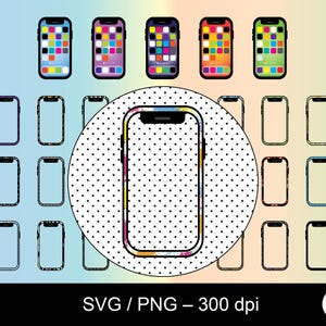 Smart phone svg / cell phone clipart / mobile phone svg / cell phone svg / phone svg