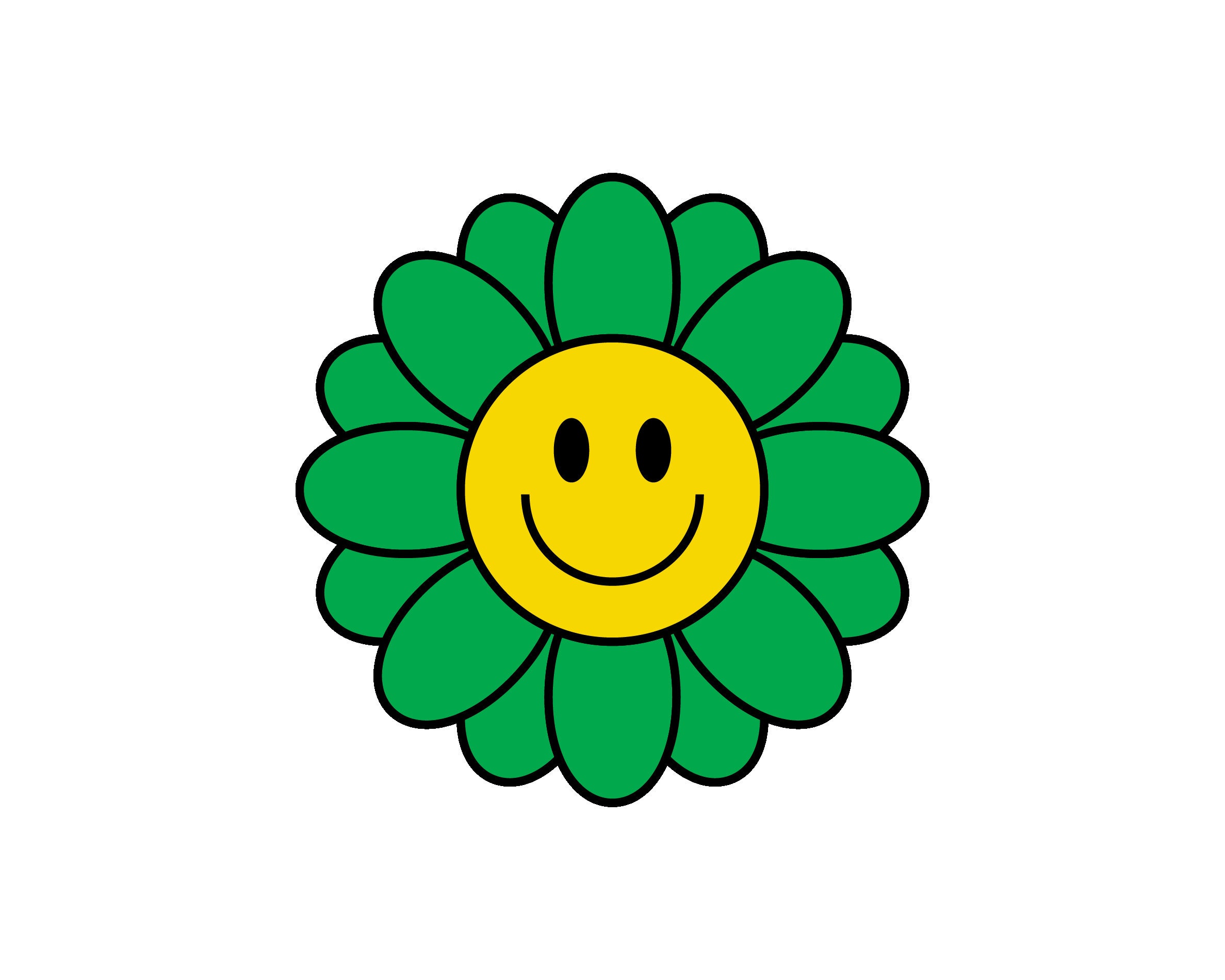 Flower Smiley Face / Retro Groovy Flowers Svg / Hippy Flowers -  Israel