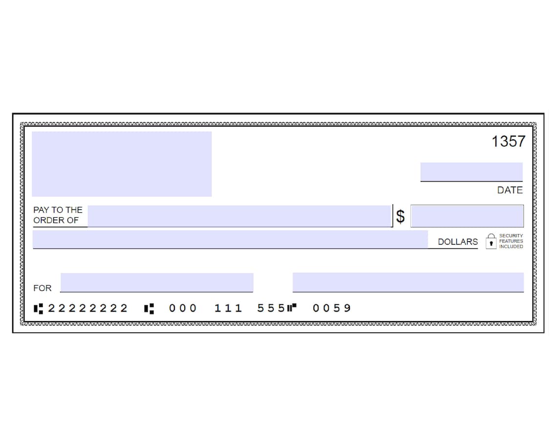 Editable Check Template / Blank Check Template / Editable Business