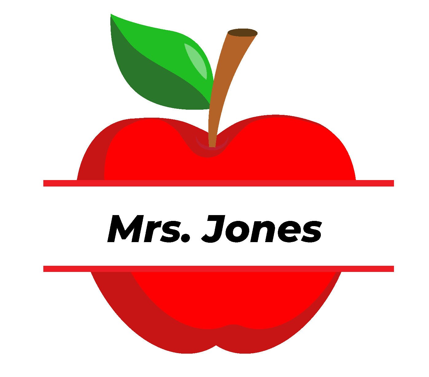 Apple Svg / Apple Clipart / School Svg / Fillable Apple / Teacher Svg