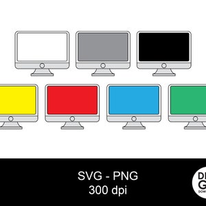 Computer monitor svg / computer screen / laptop monitor / digital computer screen / flat screen / flat-screen