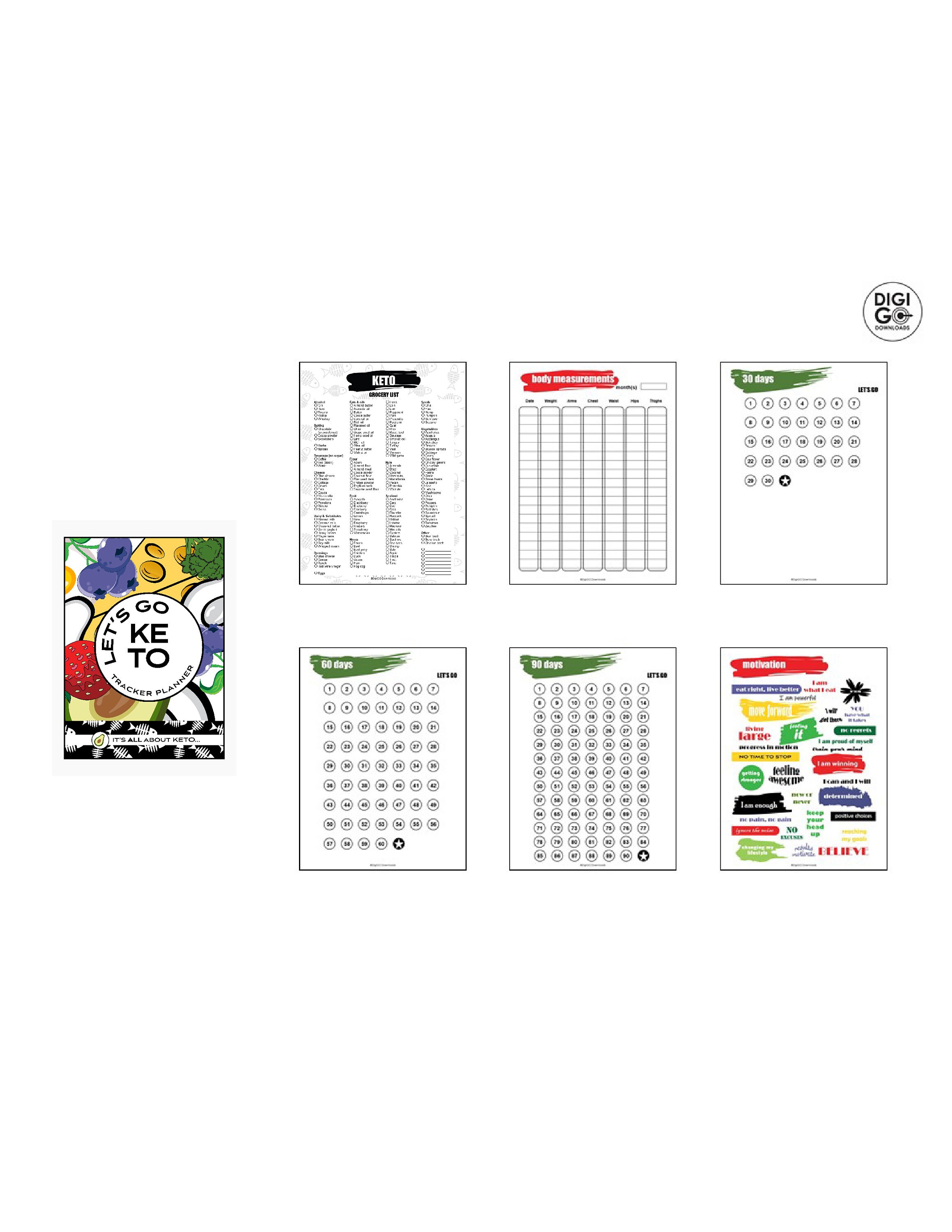 Keto Grocery List / Keto Food List / Keto Printable / Keto Tracker ...