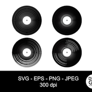 Disque vinyle SVG / disque vinyle png / disque vinyle