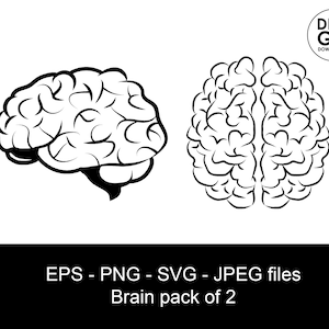 Gehirn svg / Gehirn Clipart / Gehirn Datei / Gehirn Silhouette / Gehirn Silhouette / Gehirn Png / Gehirn jpeg / Brain eps