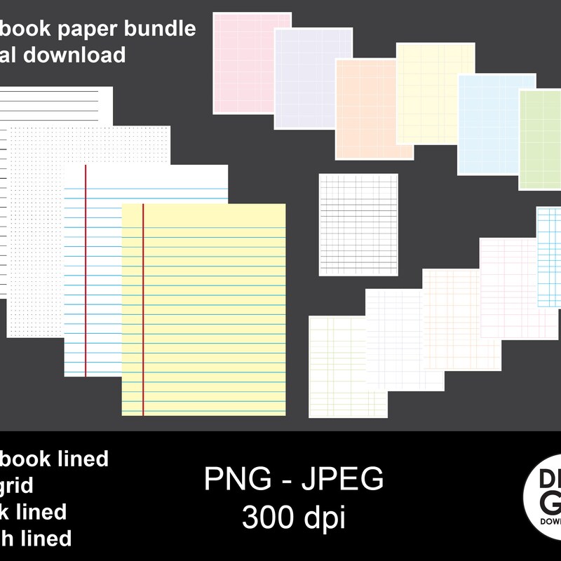 Printable Lined Paper - Etsy
