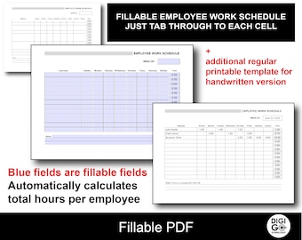 work schedule etsy