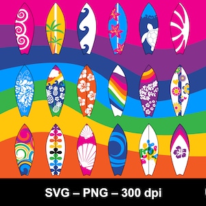 Surfboard svg / surfboard bundle / surfing svg / summer / tropical surfboard svg / Hawaiian surfboard / surfboard png / surfboard clipart
