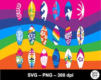 Surfboard svg / surfboard bundle / surfing svg / summer / tropical surfboard svg / Hawaiian surfboard / surfboard png / surfboard clipart