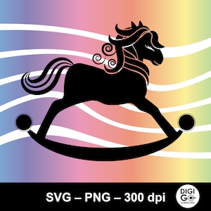 Rocking horse svg / rocking horse silhouette / rocking horse clipart / rocking horse png / rocking pony svg / toy horse svg