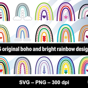 Rainbow svg / boho rainbow svg / rainbow svg bundle / pastel rainbow svg / bright rainbow svg / cute rainbow svg
