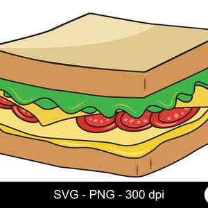 Sandwich svg / food svg / sandwich png / sandwich graphic / sandwich clipart / cheese sandwich