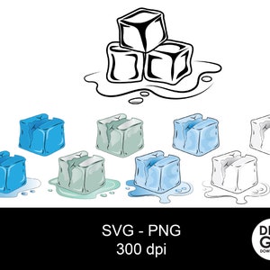 ice cubes svg / ice cube svg / melting ice cubes svg / ice cubes clipart / ice cubes outline svg / ice cube silhouette / melting ice cubes