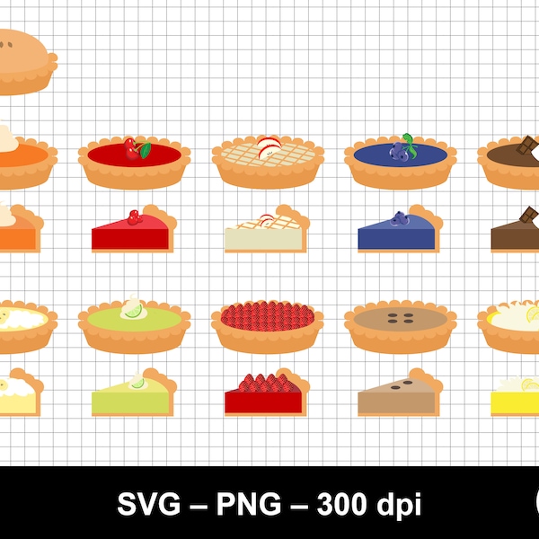 Pie svg, pumpkin pie svg, cherry pie svg, blueberry pie svg, lime pie svg, pie clipart, pie svg bundle, apple pie svg, pie svg clipart