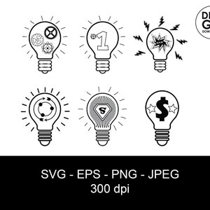 Idea light bulb svg / light bulb ideas / light bulb illustrations / light bulb png / goals light bulb / light bulb jpeg