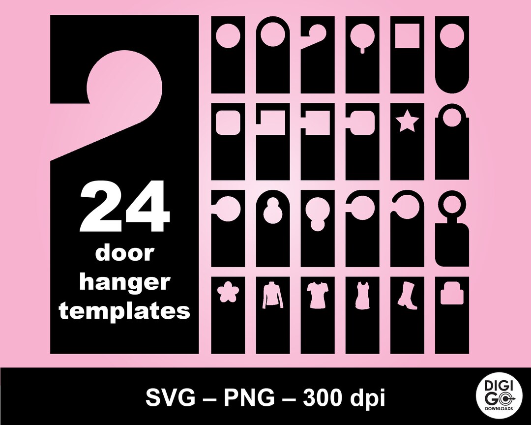 Door Hanger Svg / Door Hangers Template / Hanger Templates Svg / Door ...
