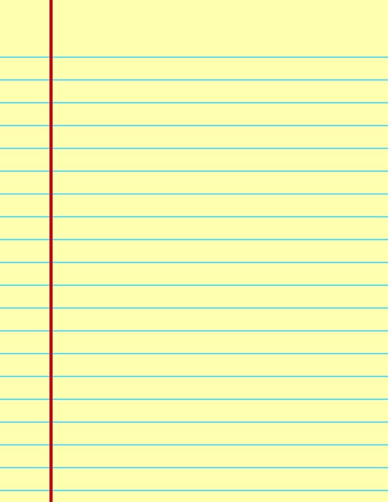 Lined Paper Template / Digital Notebook Paper / Digital Lined Paper