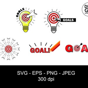 Goals clipart / target clipart / target image / goals / light bulb goals / bullseye clipart