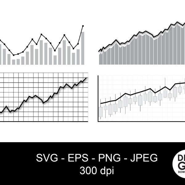 Stock market graphs svg / Candlestick chart graph / stock market svg / stock market graphs / stock market bar graph / trader svg