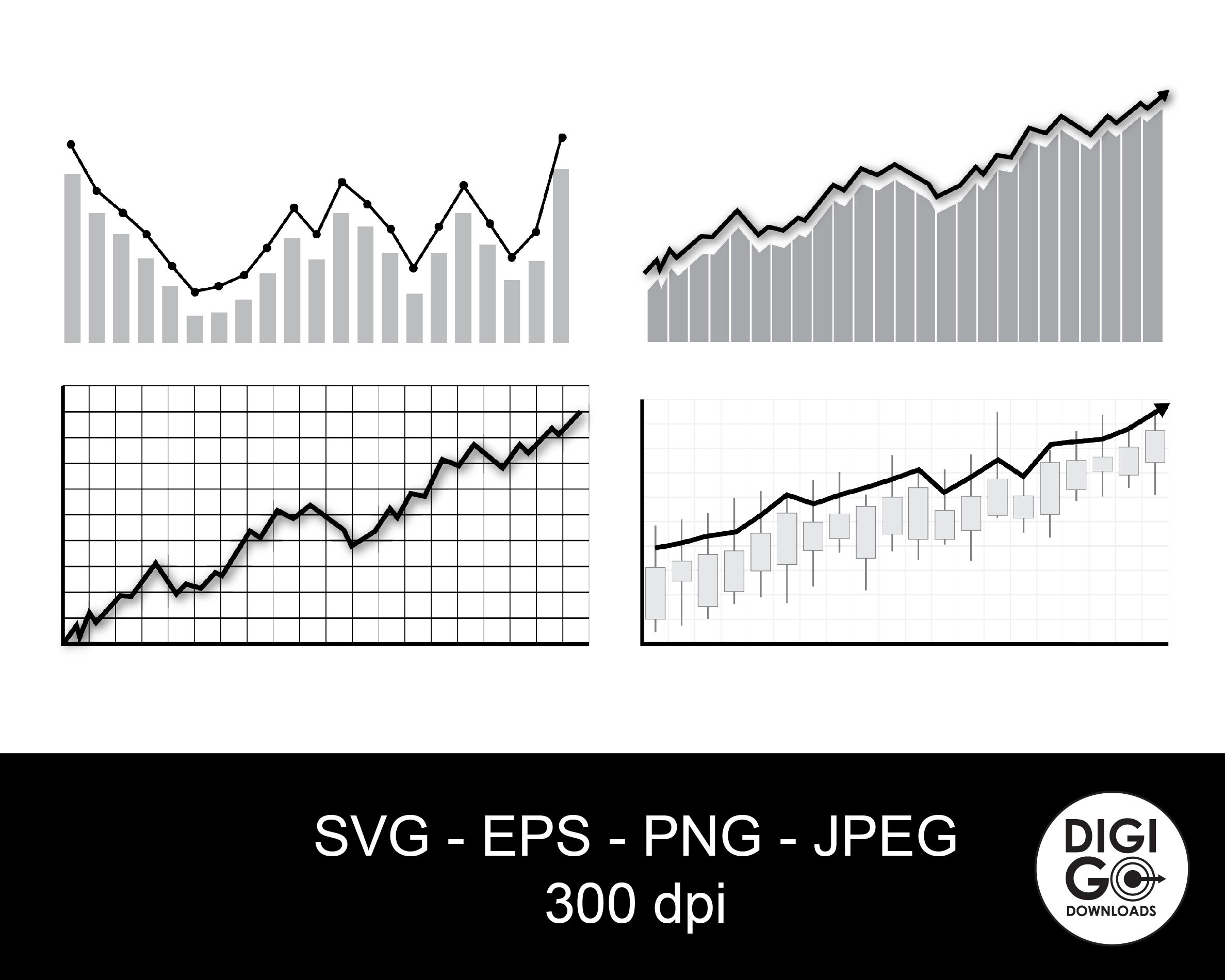 Stock Market Graphs Svg / Candlestick Chart Graph / Stock - Etsy