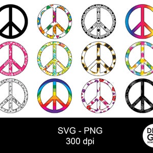 Signe de paix svg / symbole de paix svg / signe de paix png / symbole de paix png / hippie svg / amour de paix svg / hippie svg / symbole d’amour de paix