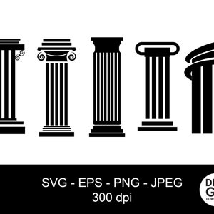 Column svg / architectural columns svg / pillars svg / greek columns / column clipart