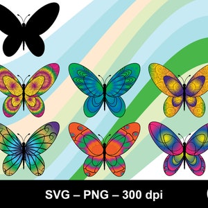 Butterfly svg / vlinder svg bundel / vlinder silhouet / vlinder gesneden bestand / vlinder png / vlinder clipart