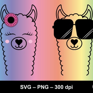 Lama svg / lunettes de soleil Lama / drôle Lama / alpaga svg / Lama cricut file / Lama png / no drama Lama svg / Lama cricut / Lama clipart