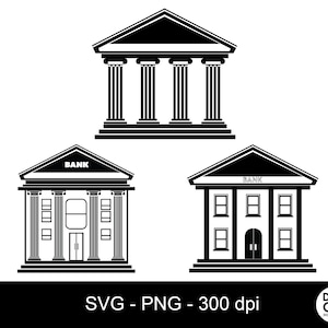 Edificio bancario svg / banca svg / banco svg / registro nacional / edificio financiero / edificio financiero / banco png / construcción de dinero