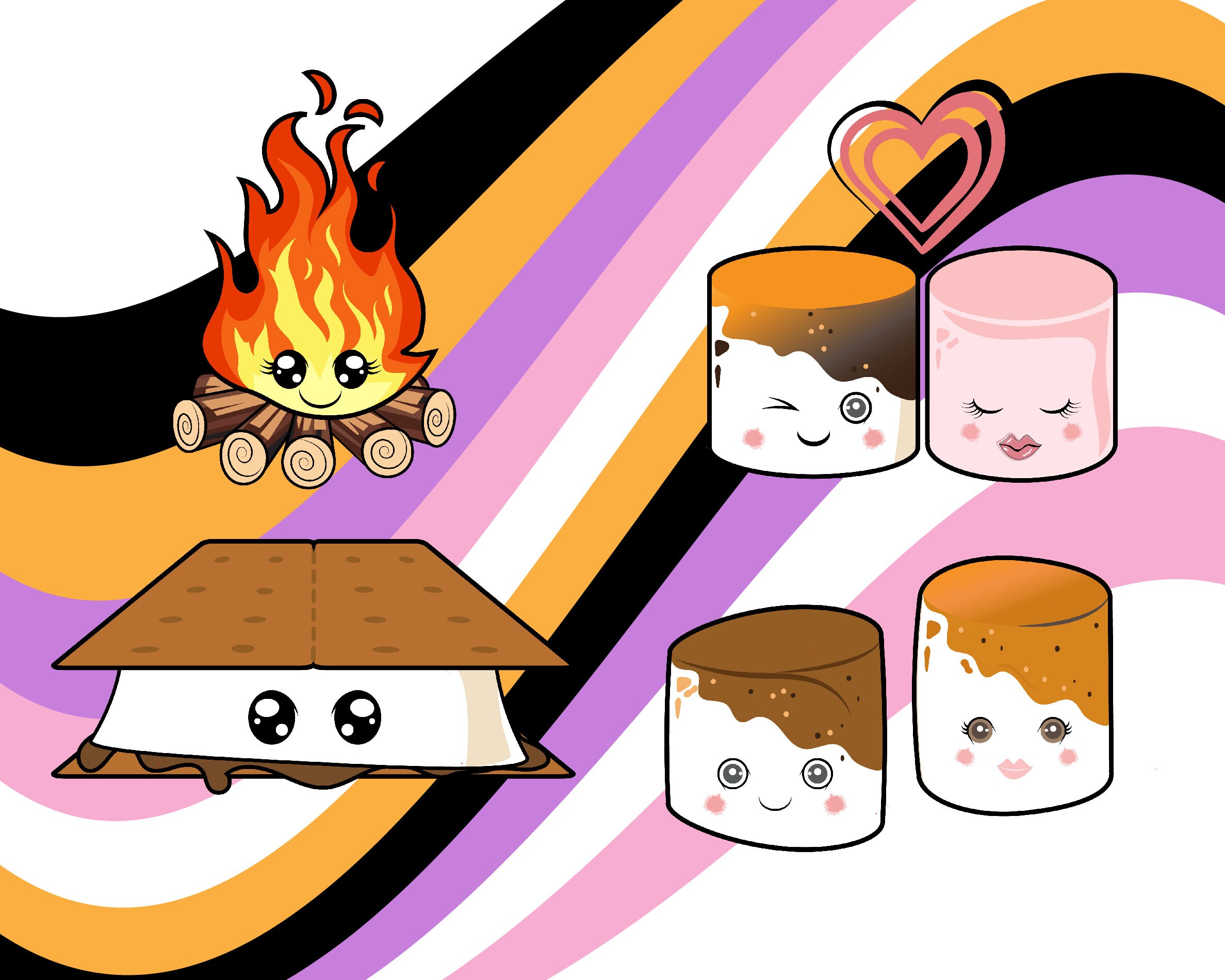 Marshmallow Face Svg / Marshmallow Svg / Marshmallow Png / Cute