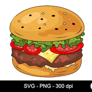 Hamburger svg / cheeseburger svg / Hamburger png / cheeseburger svg graphic / hamburger clipart / hamburger sandwich / summer food