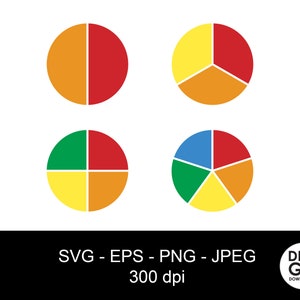 Cirkeldiagram / cirkeldiagram / cirkeldiagram svg / gekleurd cirkeldiagram