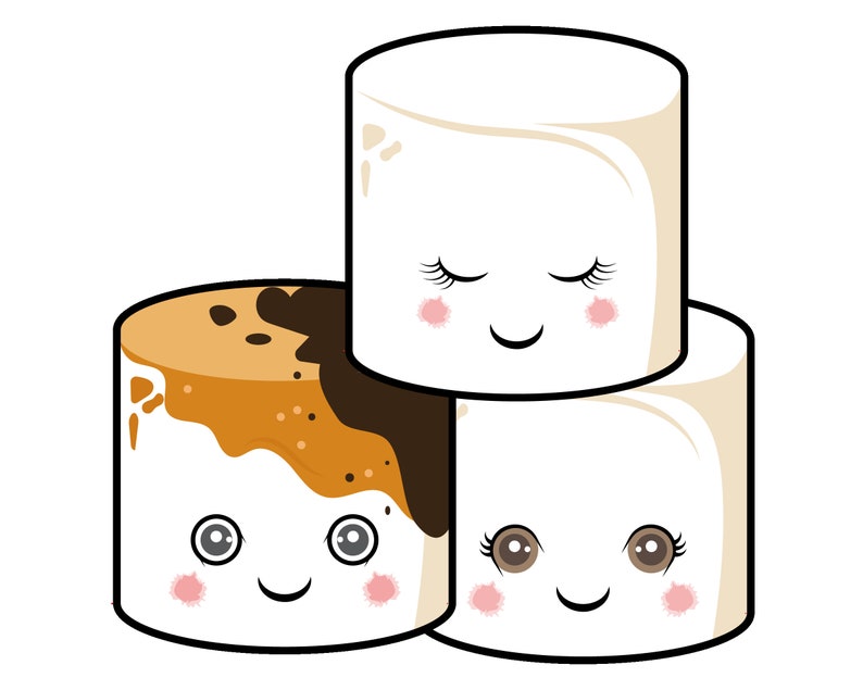Marshmallow Face Svg / Marshmallow Svg / Marshmallow Png / Cute