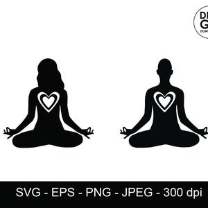 Yoga svg / spirituelles Svg / Achtsamkeit Clipart / Yoga Clipart / Meditation svg / Fitness svg