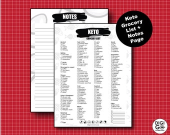Keto grocery list / Keto food list / Keto printable / Keto shopping list / Keto diet planner / Keto meal planner  / Keto cheat sheet