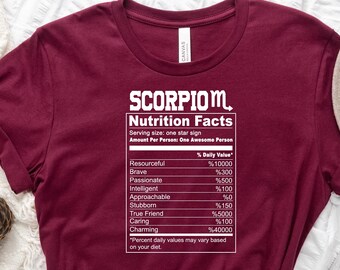 Scorpio Zodiac Beautiful T-Shirt for You and Family! Scorpio Tee Shirt Scorpio Zodiac Beautiful T-Shirt for You and Family! Scorpio Tee Shirt