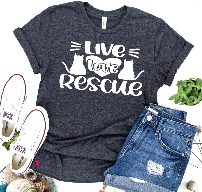 Live Love Rescue Unisex T Shirt Shirt with sayings Pet | Etsy