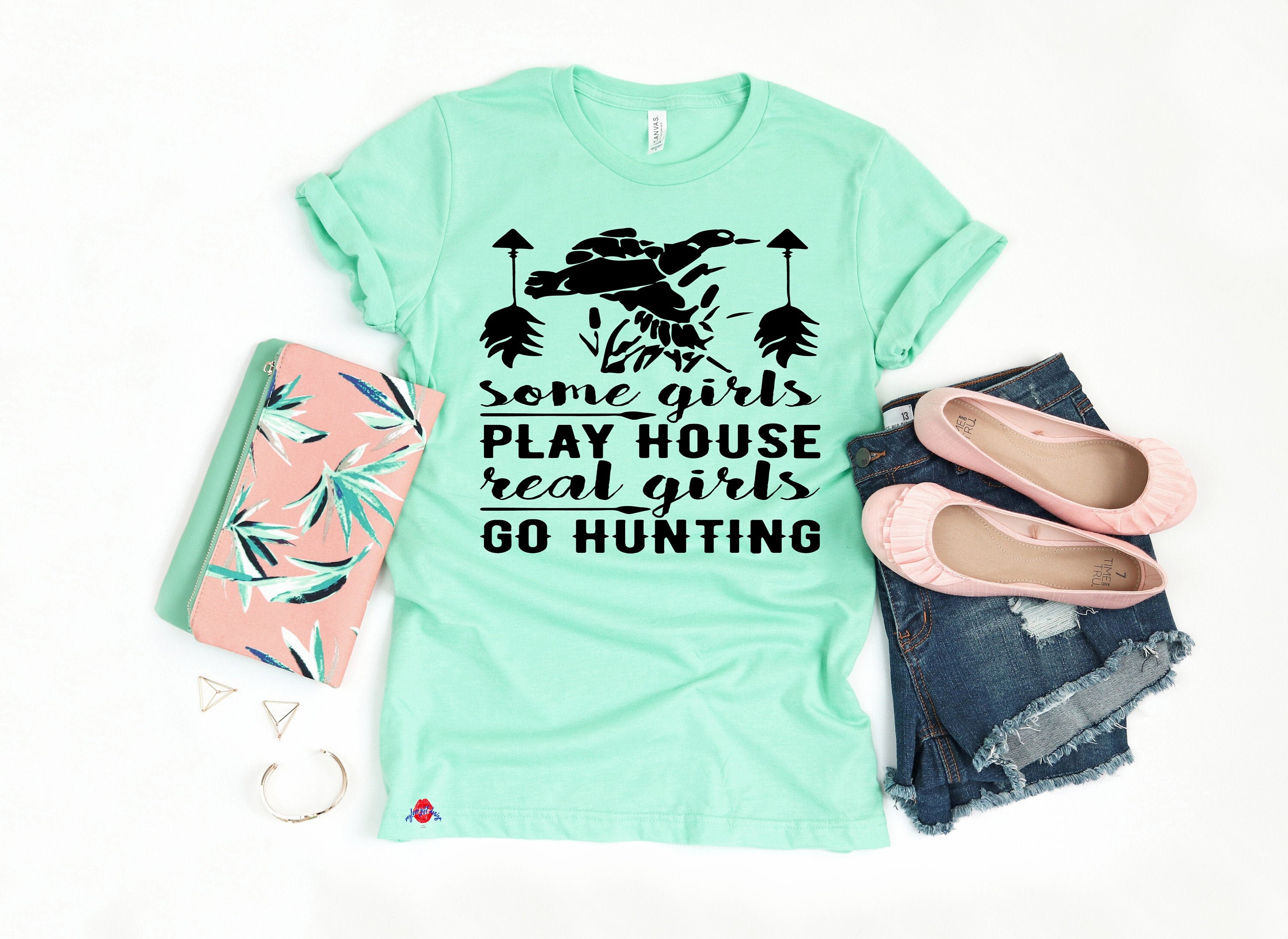 Girls Hunt Too Shirt Women's Hunting Shirt Hunting Etsy