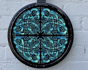 Banjo Instrument Player 11" Celtic Knot Design Art Banjo Head Sticker For Folk/Irish/Bluegrass Musician