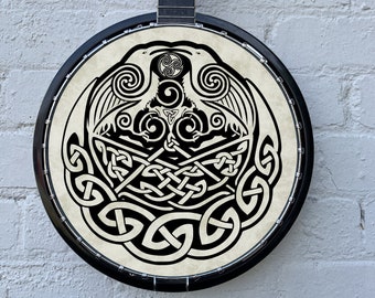 Banjo Instrument Player 11 "Celtic Knot Design Art Banjo Head Vellum Sticker For Folk/Irish/Bluegrass Musician Banjo Player Gift