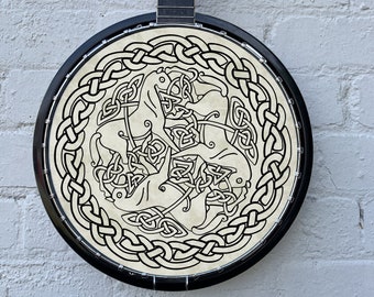 Banjo Instrument Player 11 "Celtic Knot Design Art Banjo Head Vellum Sticker For Folk/Irish/Bluegrass Musician Banjo Player Gift