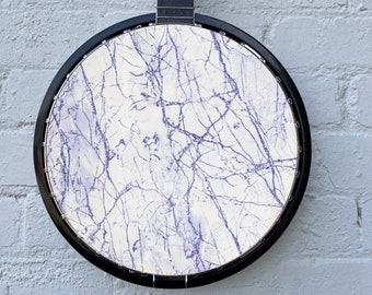 Banjo Instrument Player 11 "Purple Marble Effect Lavender Print Wall Art Banjo Head Sticker para músico folk / irlandés / bluegrass