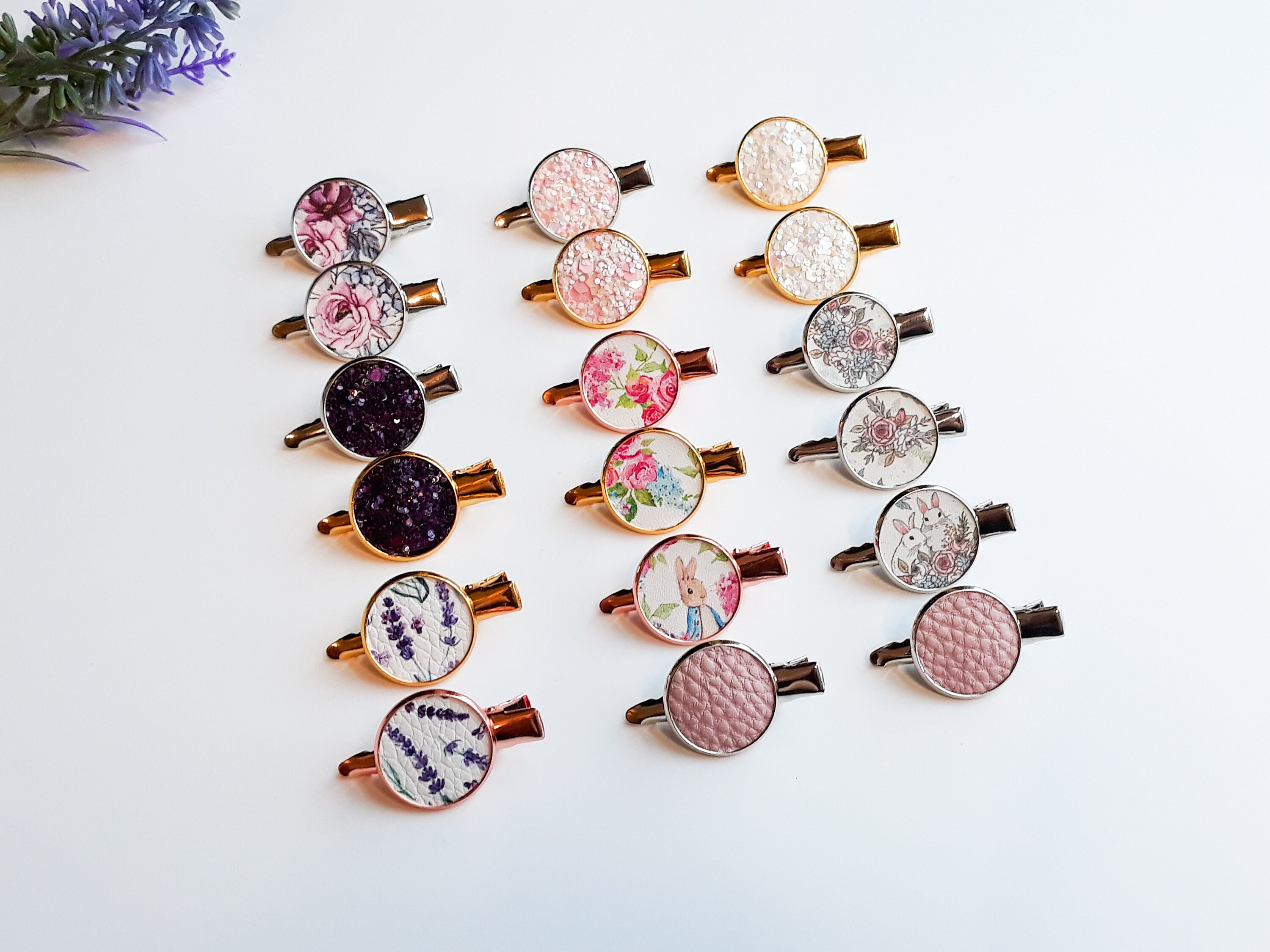 Vintage floral hair clip set bridal hair clip fancy hair Etsy